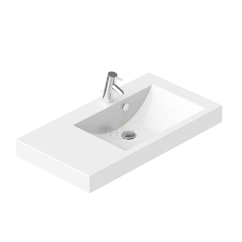 Раковина EUMAR Publica 90R, 900x490x156, U1 GelCeramic с отверстием под смеситель