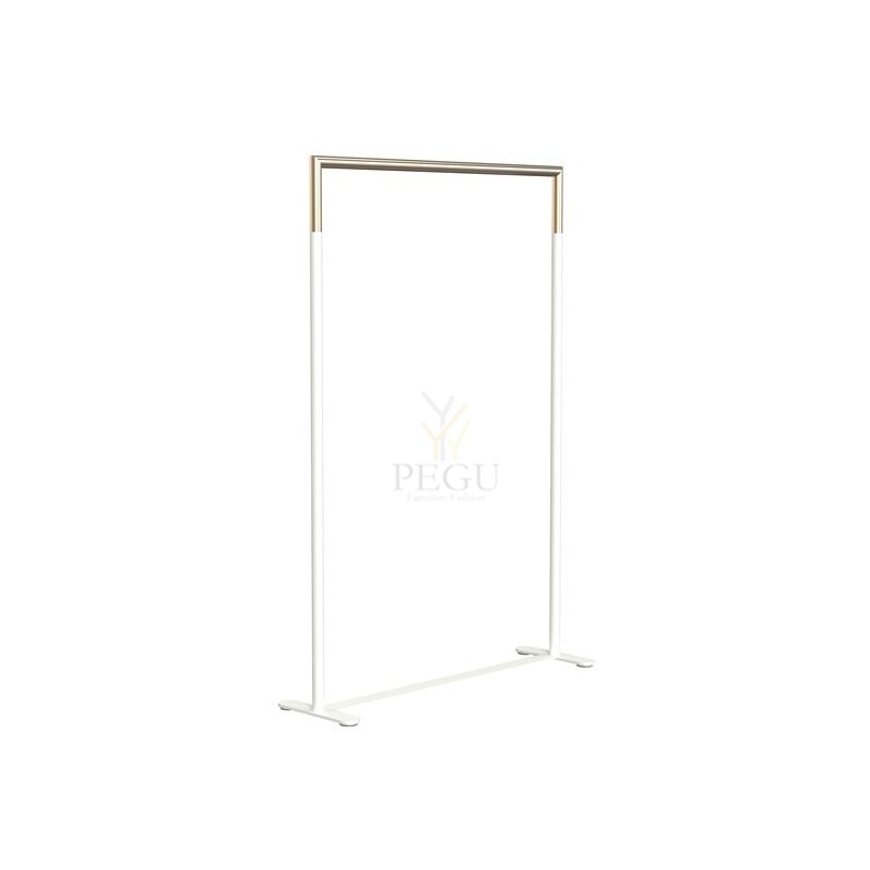 Riidestange BUKTO 6003 Frost riide-riiul, 1028x1500mm valge - harjatud kuld