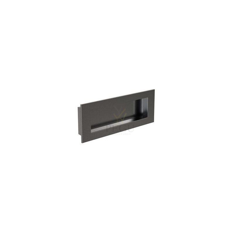 Süvistatav mööbli käepide FROST Square 140x50mm roostevaba teras, harjatud must