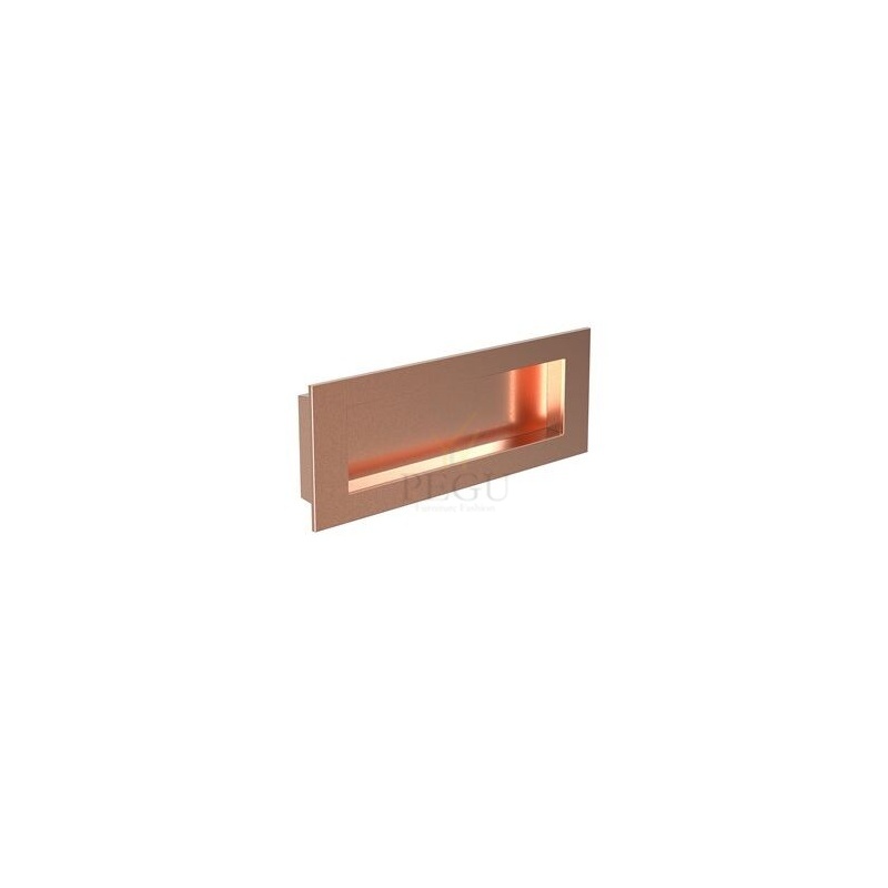 Süvistatav mööbli käepide FROST Square 140x50mm roostevaba teras, harjatud vask