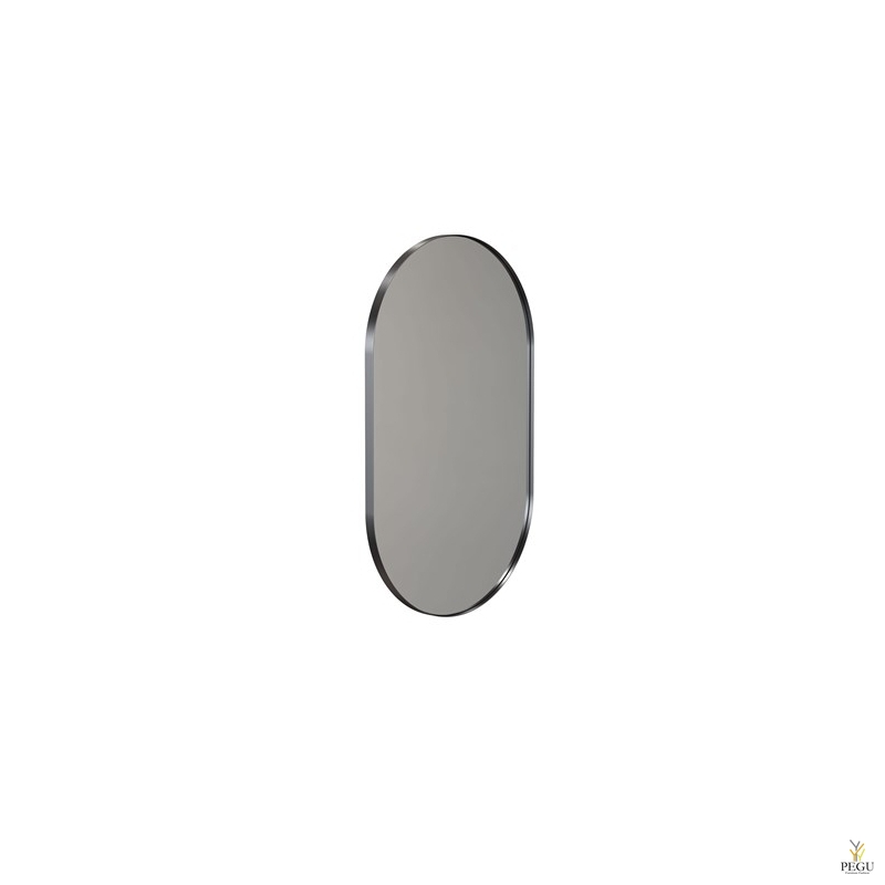Frost зеркало с рамой 600x1000mm матовый чёрный алюминий