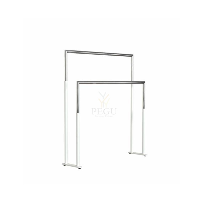 Двойная вешалка для полотенец TOWEL STAND 1976 напольная Frost NOVA2 матовый белый-полированная