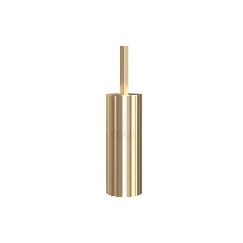 WC щётка QUADRA TOILET BRUSH 3, напольная, Н/Р сталь, матовое золото