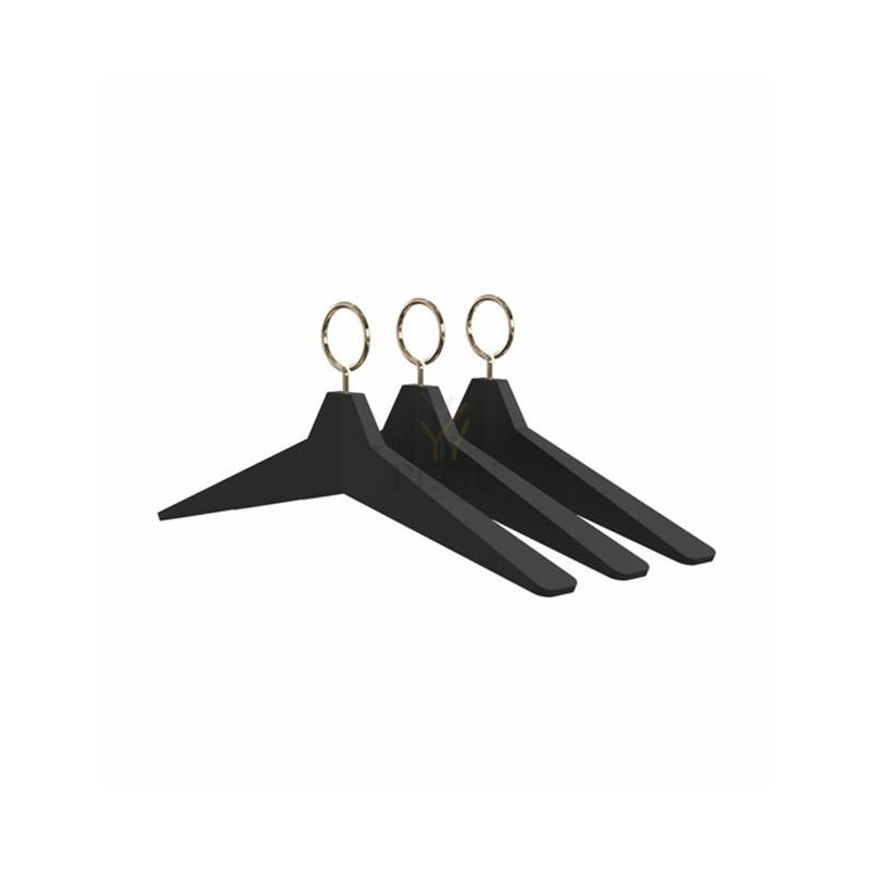 Riidepuu FROST, must kumm. UNU Hanger 8 kuld (3 tk komplekt)