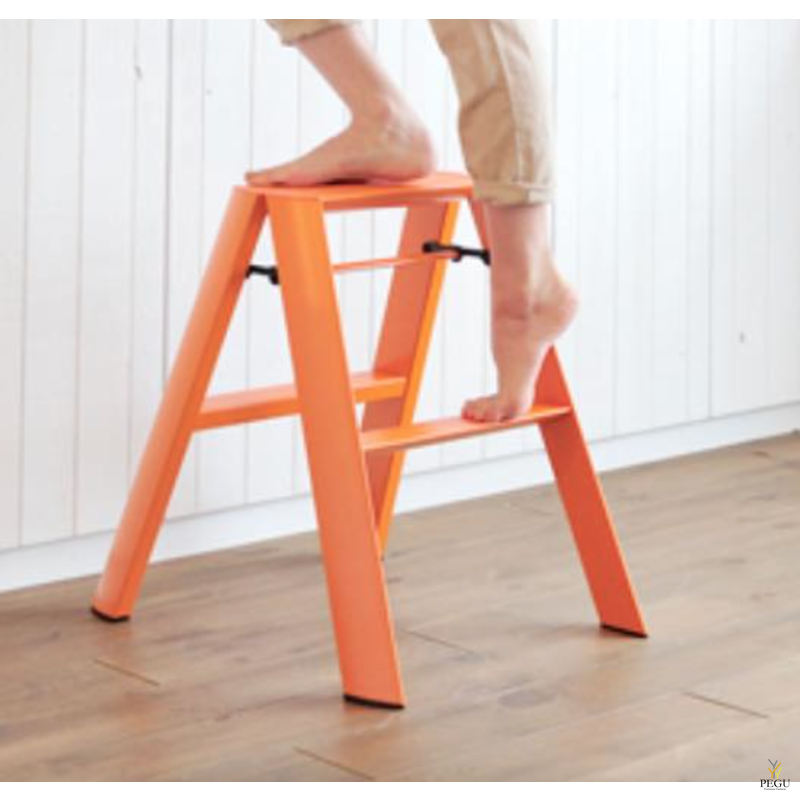 Дизайн лестница Hasegawa 2 ступени оранжевая