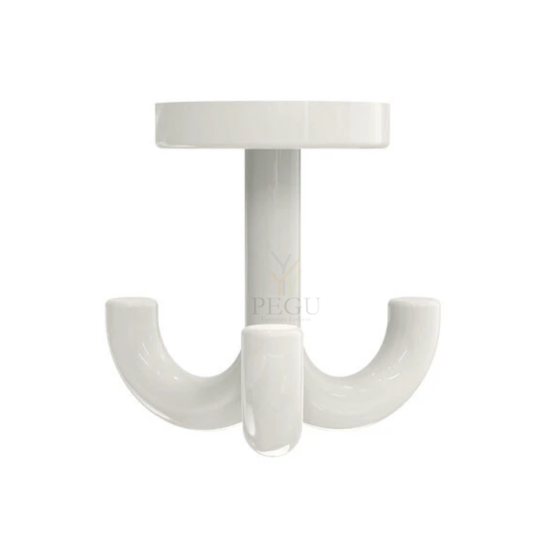 Kolmik-konks d50mm HEWI 477, polyamide pure valge 99