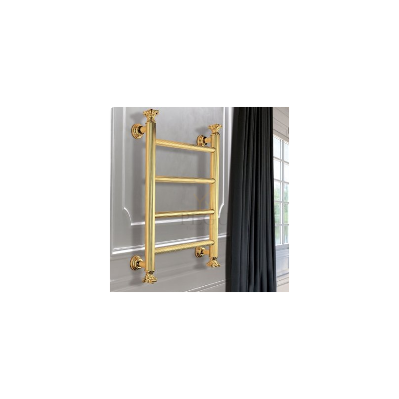 Полотенцесушитель ретро электрический Margaroli CAPITELLI 2-952J золото латунь 550x840 mm