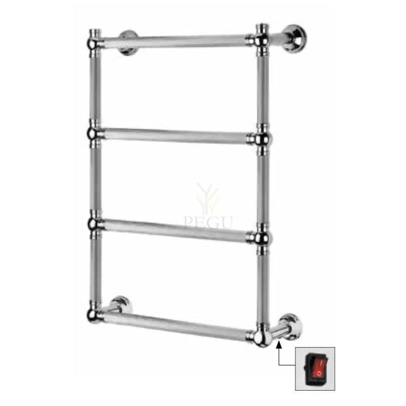 Полотенцесушитель электрический Margaroli Armonia 9-512/R 829x550mm латунь, хром