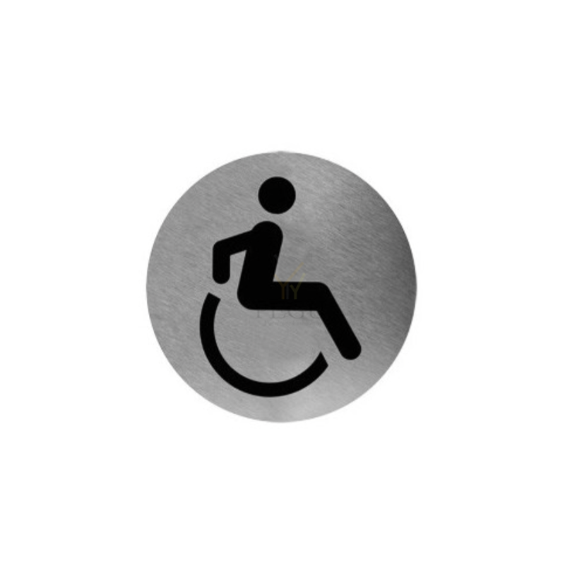 Пиктограмма "INVA WC", на клей, Н/Р сталь,сатин 