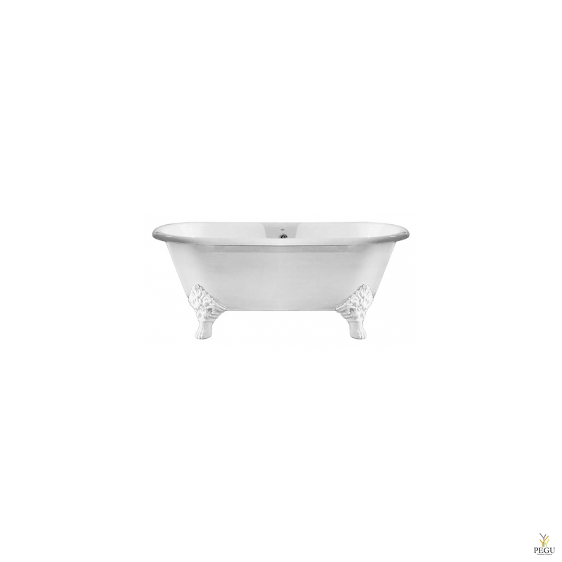 Чугунная ванна RECOR Carlton, 178 x 80,  Белое внешнее покрытие,  ножки CARLTON чугун белые