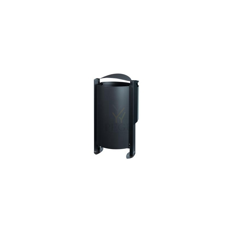 Уличная урна ARKEA 100L+3L пепельница матовый антрацит RAL7016