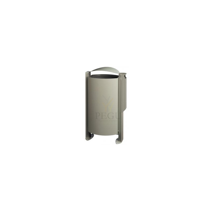 Уличная урна ARKEA 100L+3L пепельница цементно серый RAL7033