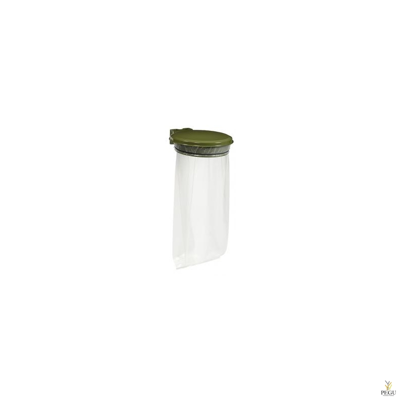 Дежатель для мусорного мешка с крышкой COLLECMUR ESSINTIEL 110L настенный olive зелёный RAL6003