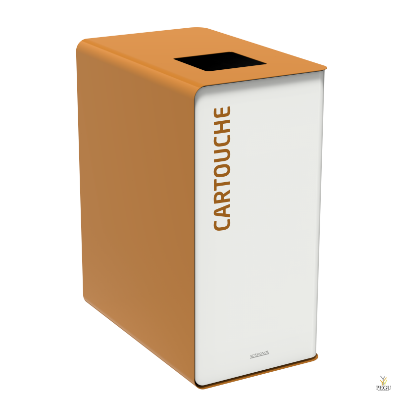 Мусорный бак для сортировки отходов CUBATRI 90L белый/коричневый RAL8001 картридж
