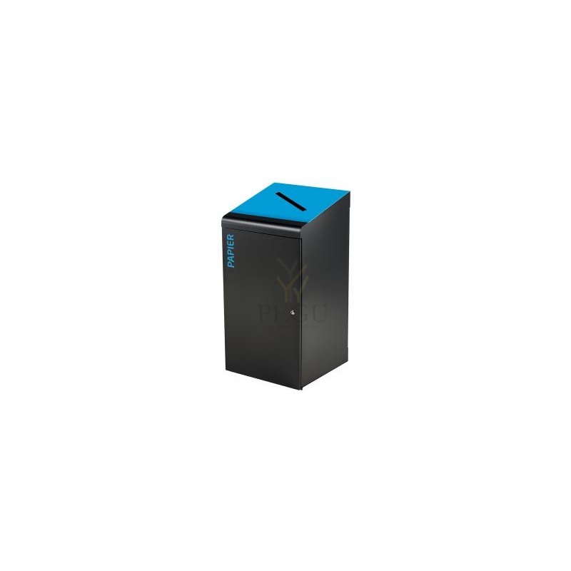 Sorteerimise prügikast lukuga TRIPOZ 120L must/sinine RAL5015 paber