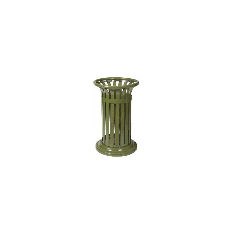 Уличная урна с возможностью фиксации TULPE 60L,  Оливково зелёный RAL6003