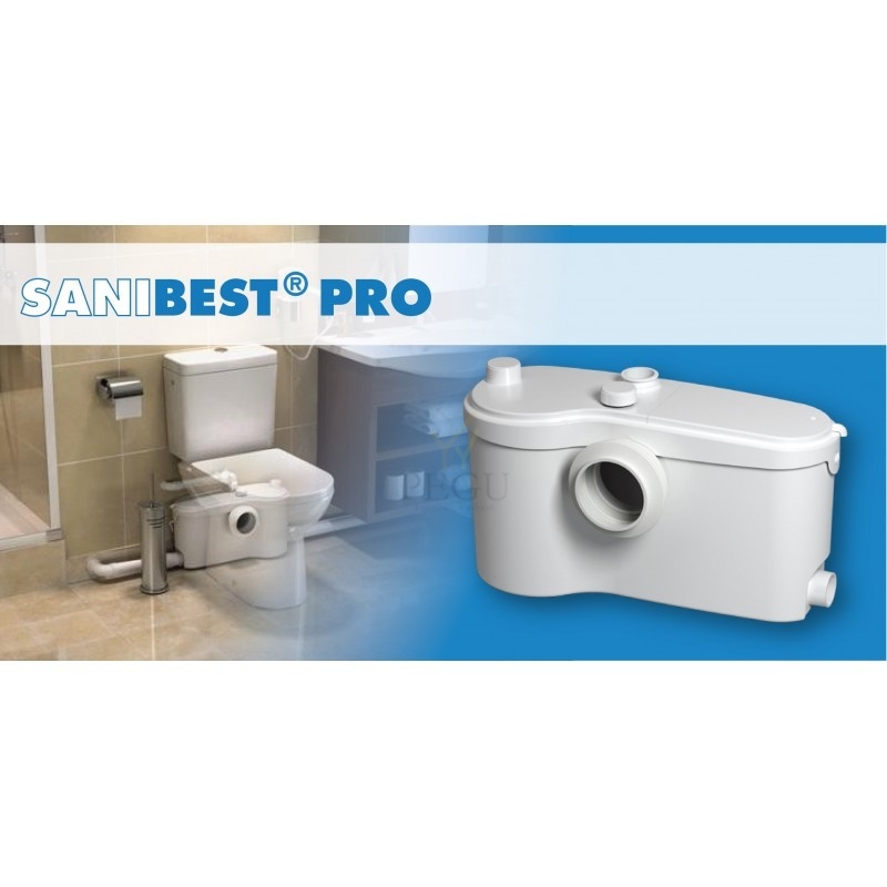 Reovee ja WC-pump Sanibest Pro ( sobib: WC pott + valamu + dušš + bidee )