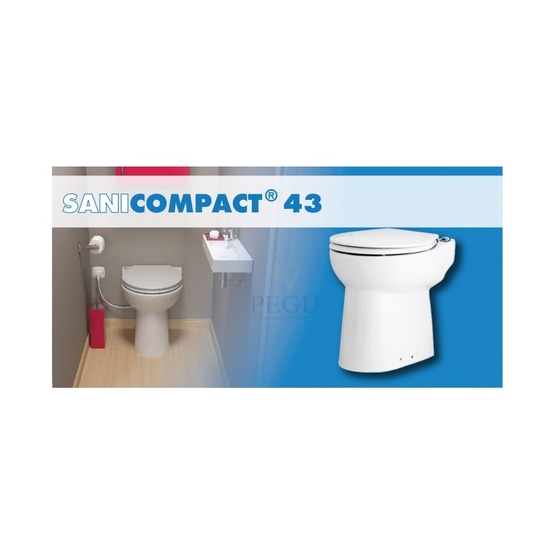 WC pumbaga Sanicompact 43 (  sobib:WC+valamu )