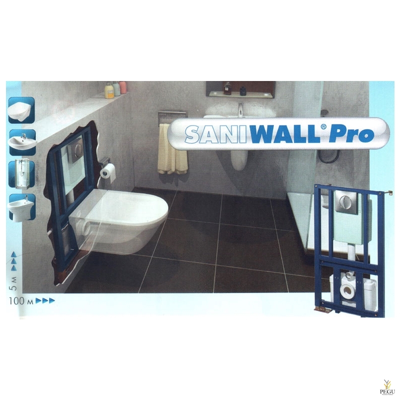 Saniwall Pro (можно: WC  + раковина + душ + биде )