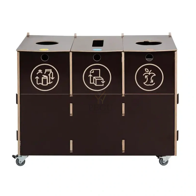Prügi sorteerimise süsteem ÖKO CONTAINER B3 2x40L, 1x10L prügikasti must