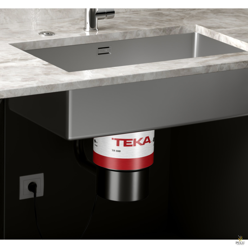 Кухонный измельчитель для пищевых отходов Teka TR 550 380W,  пневмо кнопка