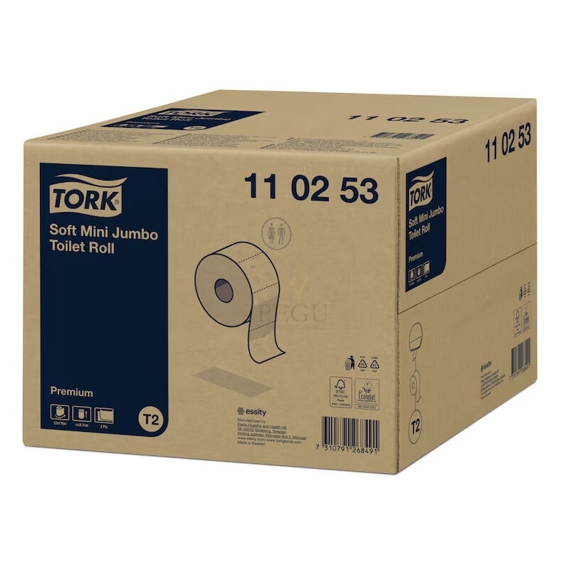 Tork T2 Mini Jumbo Soft 2x tualettpaber, 12x170m Premium