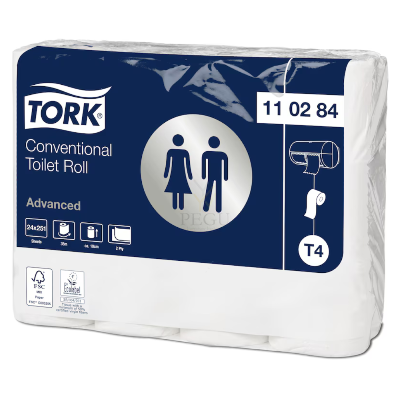 Tork Conventional Advanced T4 2x tava rulltualettpaber, 24×31,4m