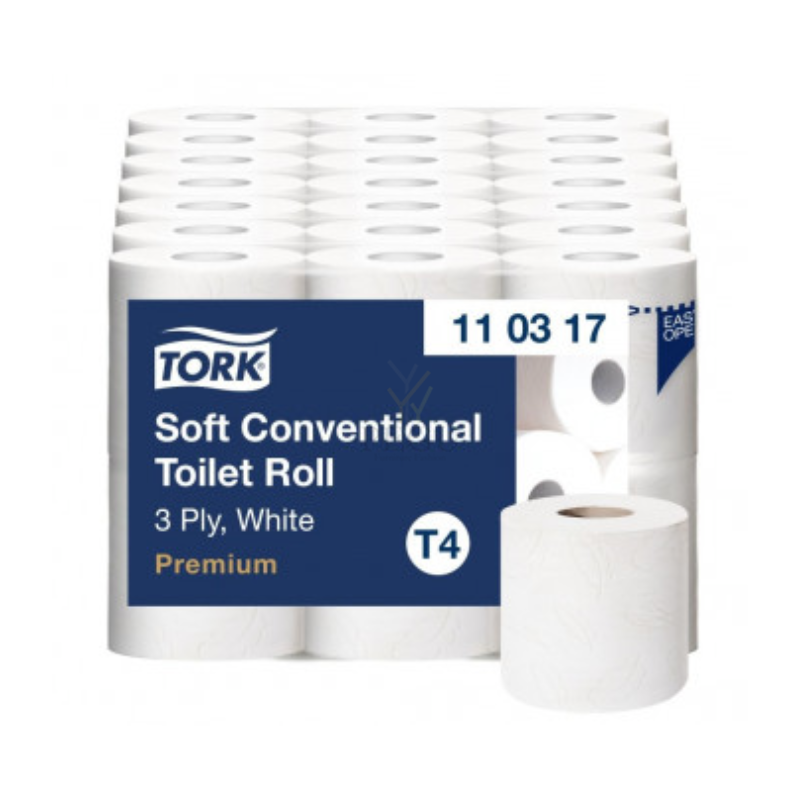Tork Soft Conventional Premium T4 3-kihiline tavaline  rulltualettpaber, 42×34,72 m