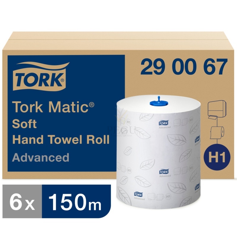 Tork Matic 150 ADVANCED, 2x, pehme rullkätepaber, 6 tk ×150 m 