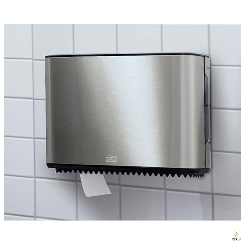 Tork Mini Jumbo держатель для туалетной бумаги T2, рулонный, Н/Р сталь-пластик