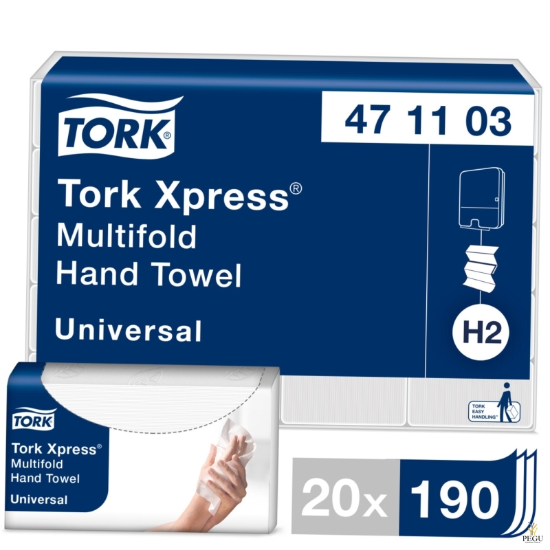 Tork 471103 Xpress Multifold (H2) UNIVERSAL  Soft Z-сложенные бумажные полотенца 20×190 шт