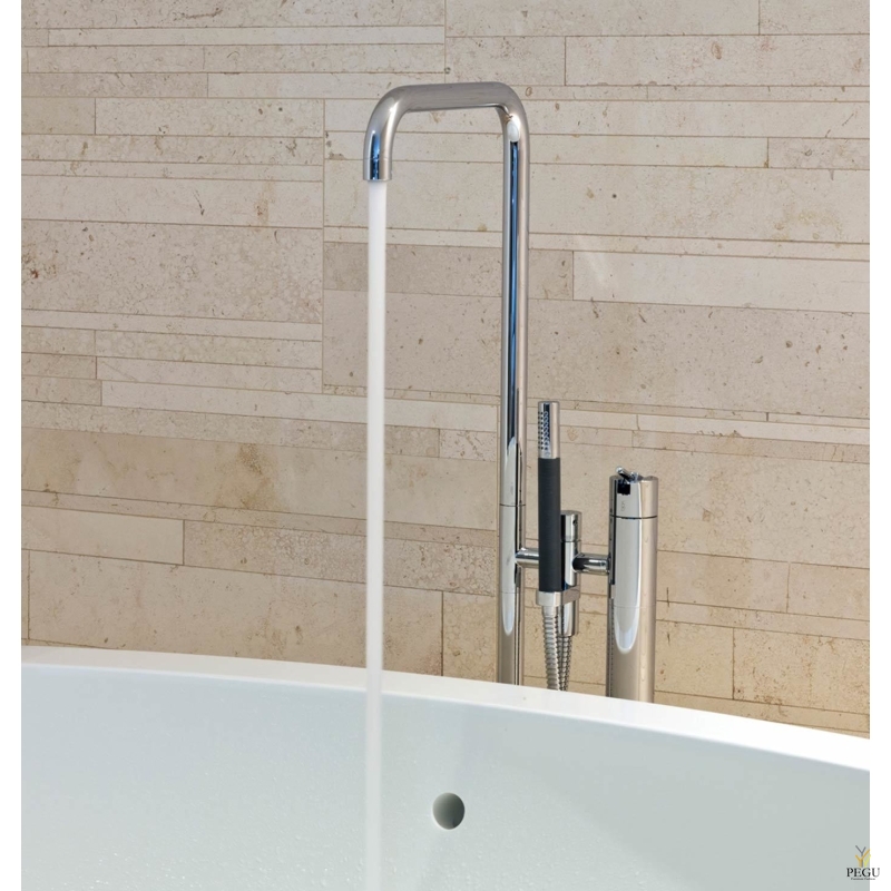 Vola свободно стоящий смеситель для ванной с душем. Высота 1080 mm. Хром