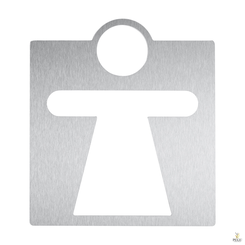 Пиктограмма "Женщина", на клей, Н/Р сталь,сатин 