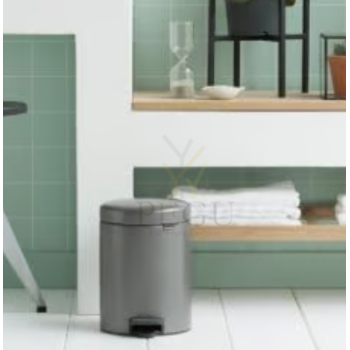 Brabantia prügikast NEWICON 5l Platinum pedaaliga, vaikselt sulguv4.png