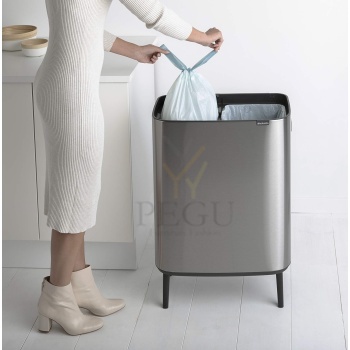 Touch bin kõrge prügikast, soft-close Brabantia BO, 2x30L Matt Steel FPP besteseller.jpg