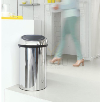 Brabantia Prügikast 60L XXL Brilliant steel poleeritud.png