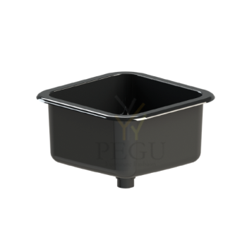 Labori PP valamu Broen-Lab 400x400x250 mm (must), kood 2540031-2000