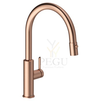 Köögisegisti Damixa Iris väljatõmmatava pihustiga harjatud vask PVD 911208735