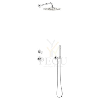 Süvistatud dušisüsteem Damixa IRIS DS 1, 30 cm pea- ja 3-režiimilise käsidušiga kroom 570690000