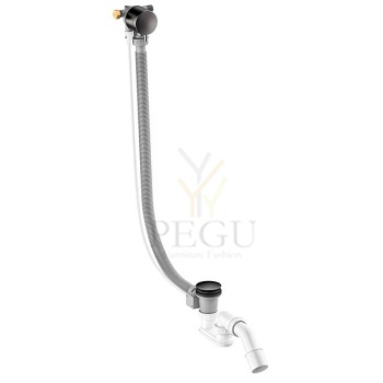 Vannisifoon Damixa harjatud grafiithall 238905500_Bathtub_Waste_With_Water_Outlet_Graphite_Grey.jpg