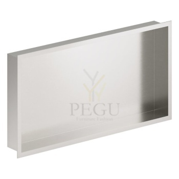 Süvistatav duširiiul Damixa Zen 300x600x75 mm, harjatud teras PVD 487474600