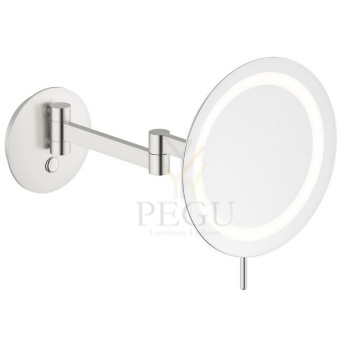 Damixa ZEN meigipeegel valgustusega – 5x suurendus, LED Harjatud teras 487494600