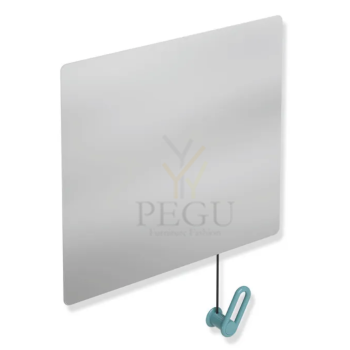 Kallutatav invapeegel nöörjuhtimisega HEWI Range 801, 599x540 mm aqua sisnine 801.01.100.55