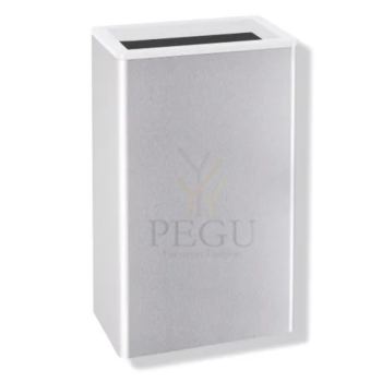 Seinale kinnitatav prügikast HEWI Range 805, 25L, roostevaba teras / valge serv 8050510098