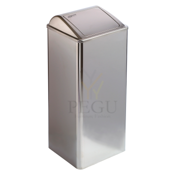 Prügikast 80L, R/V teras poleeritud isesulgev kaas Mediclinics PP0080CS