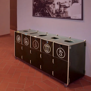Sorteerimise prügikstide sästeem vineerist ÖKO PEGU Sostaider must kontor, kool, restoran.png