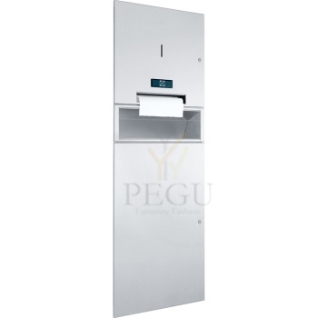 Kombinatsioon süvistatud elektrooniline puutevaba paberirulli dosaator, akutoide, pürgikast ca 48 l poleeritud WP5451P