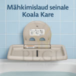 Koala Kare KB300-05SS горизонтальный настенный пеленальный столик белый гранит+Н/Р сталь