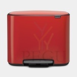 Урна для сортировки мусора с педалью, soft-close Brabantia BO, 3x11L Passion Red