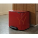 Мусорная урна с педалью, soft-close Brabantia BO, 36L Passion Red